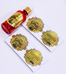 Étiquette de parfum en métal gaufré UV personnalisable, haute durabilité, imperméable, pour les soins personnels, les cosmétiques, les rouges à lèvres - Product Image 2