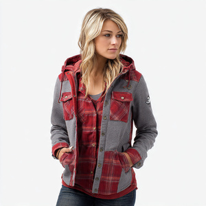 <b>Oversized</b> <b>Flannel</b> Jacket Women 100% Cotton Plaid <b>Flannel</b> <b>Shirt</b> Ladies Drop Shoulder <b>Flannel</b> Plaid Jacket Women's - Product Image 2