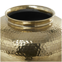Vase décoratif contemporain en aluminium et fer, fait main, brossé, écologique, avec couvercle en bois et dessus martelé, couleurs personnalisées, logo personnalisé, pour la maison