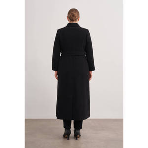 Manteau trench vintage à double boutonnage avec ceinture, imperméable et respirant, noir, taille XL - Product Image 5