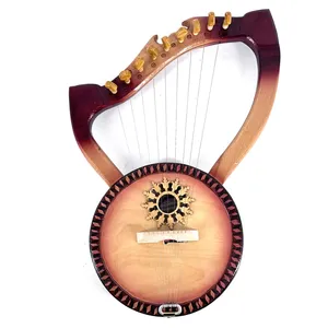 Lyre électrique Simsimiyya égyptienne artisanale à 9 cordes - Instrument à cordes folklorique professionnel en bois massif avec cordes métalliques - Product Image 3