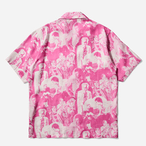 Camisa hawaiana informal de verano para hombre, con cuello tipo campamento, estampado gráfico rosa, sublimación con estampado completo, manga corta y botones - Product Image 2