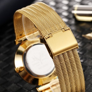 Orologio al quarzo impermeabile Ultra sottile per il tempo libero semplice all'ingrosso <span class=keywords><strong>milano</strong></span> maglia orologio al quarzo per le donne - Product Image 2