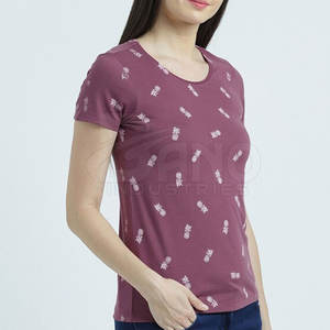Mejores ventas bajo precio mujeres camisetas personalizadas al por mayor mujeres camisetas de tacto suave mujeres camisetas - Product Image 2