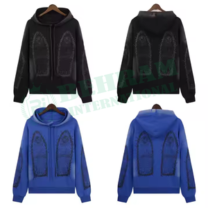 Sudaderas con Capucha de Alta Calidad con Logotipo Personalizado 2026, Ropa Deportiva con Logotipo Personalizado, Sudaderas y Hoodies Extra Grandes con Efecto Desgastado por el Sol y Estampado - Product Image 5