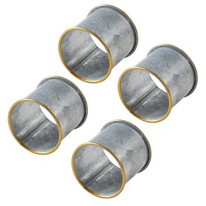Servilletero galvanizado de metal con borde dorado para cenas, decoración de mesa perfecta de alta calidad, impresiona a tus invitados - Product Image 4