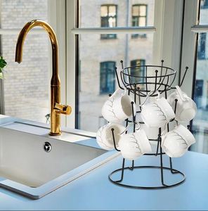 Wall rack modern metal mug stand cup holder coffee mug holder for home kitchenware hotel <b>tabletop</b> kitchen counter made in india - Product Image 6