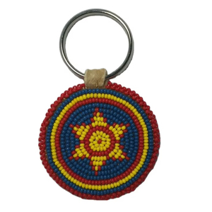 Lujo hecho a mano pequeña estrella llavero con cuentas bordado Diseño elegante de moda multicolor estilo clásico para coches bicicletas bolsas - Product Image 1