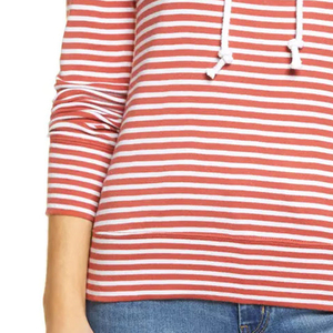 <b>Stripped</b> Design Women Pullover Full Sleeves & Custom Logo With Adjustable Drawstrings And Customizable Logo Design For Comfort - Product Image 5