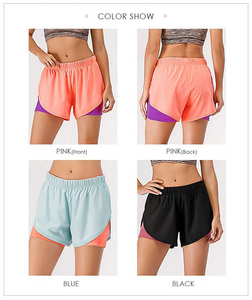 Short de course d'été taille haute pour femme Short de sport d'entraînement athlétique respirant à séchage rapide avec poche zippée - Product Image 5
