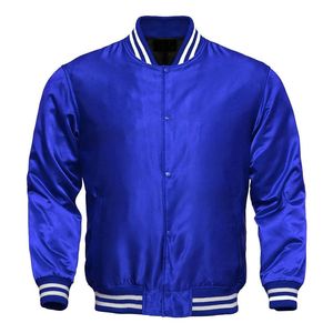 Blouson bombardier universitaire vert satin vintage pour homme coupe-vent léger sur mesure veste d'extérieur pour hommes - Product Image 3
