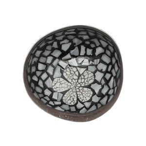 Bol rond en coquille de noix de coco incrusté de vadrouille de luxe avec design varié ambiance d'été pour les ustensiles de cuisine en gros fabriqués à la main du Vietnam - Product Image 5