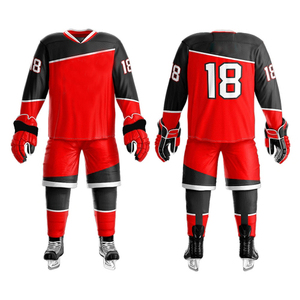 Meilleure vente en gros uniforme de hockey sur glace unisexe de haute qualité uniforme de hockey sur glace respirant - Product Image 1