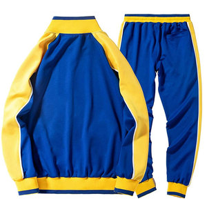 Ensemble de survêtement athlétique pour homme, hiver, uni, tendance, deux pièces, taille élastique, cordon de serrage, sweat à capuche, 100% coton, respirant - Product Image 2