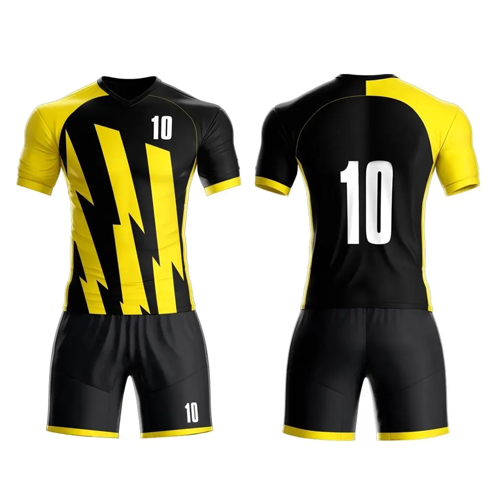 Fashionable Top Quality Youth Soccer Uniform Custom Logo Printing Men Wear Plus Size Soccer Uniform