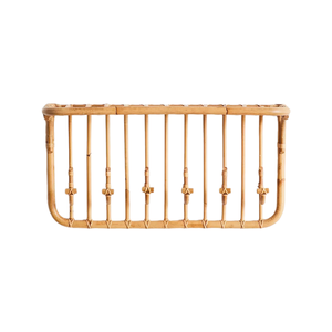 Étagère murale multi-crochets en rotin fait main Étagère murale d'entrée en rotin populaire - Product Image 1