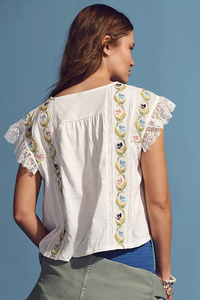 Blusa Étnica Hecha a Mano para Verano, Camisa Tradicional Rumana Casual para Invierno, Tejida Bordada por Diseñador - Product Image 5