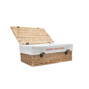 Imprescindible regalo de Navidad cesta de almacenamiento de ratán con tapa cesta de mimbre con forro de algodón al por mayor de la fábrica de Vietnam - Product Image 2