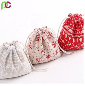 Economic Price Santa Sack Christmas Cotton Muslin Bags with <b>Drawstring</b> for Candy Gifts - Product Image 4