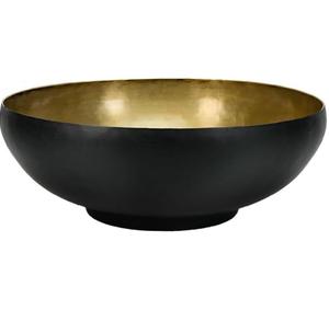 Bol rond noir et doré, style artisanal, bols à salade de fruits, articles de centre de table, décoration de mariage à domicile, bols en métal décoratifs, vente - Product Image 1