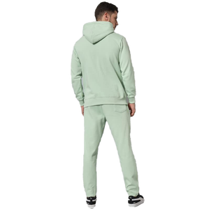 Ensemble Sweat à capuche et pantalon de survêtement à manches longues personnalisés grande taille pour hommes, couleur menthe unie 100% coton, meilleur prix, motif imprimé - Product Image 2