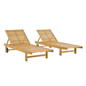 Chaise longue de jardin en teck fabriquée en Indonésie - Product Image 2