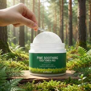 Eshumi Pine Soothing Cica Herbal Cotton Toner Pad Soin du visage Collagène Acide Hyaluronique Glycérine Peptides Anti-âge - Product Image 2