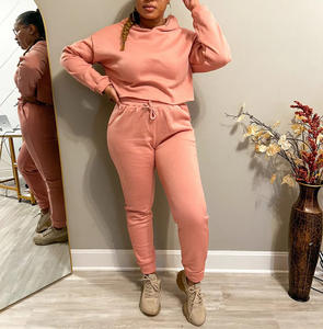 Conjunto Deportivo de Forro Polar Personalizado para Invierno, Unisex, Tallas Grandes |   Conjunto de Sudadera con Capucha y Pantalones Deportivos de 2 Piezas |   Conjunto Deportivo de Algodón Suave |   Estilo Urbano |   OEM - Product Image 6