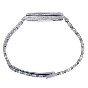 Montre de luxe pour homme en acier inoxydable avec quartz et moissanite glacée, haute qualité, édition limitée - Product Image 4