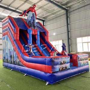 Toboggan gonflable commercial Spider Man Jeux de plein air Hupfburg les plus populaires Dmuchaniec pour les locations de fêtes - Product Image 2