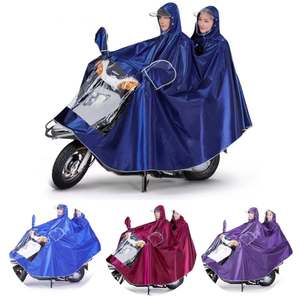 Chubasquero de dos personas de tamaño XXL para motociclistas, ligero, impermeable, a prueba de viento, equipo de lluvia de goma para adultos - Product Image 2