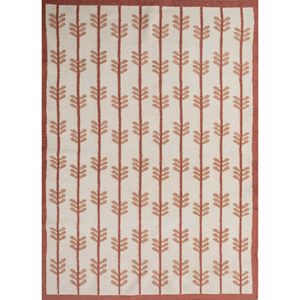 Alfombra de Lana Hecha a Mano Orenda ADWL-13254, Color Marfil, 9x12 Rectangular, con Patrón Geométrico, para Sala de Estar, Pasillo, Material Viscosa - Product Image 1