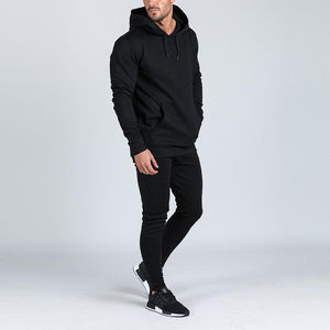 Fabricante de ropa OEM y ODM Logotipo personalizado Ropa deportiva Tiras Elástico Cuff Pullover Sudadera con capucha Hombres con capucha - Product Image 4