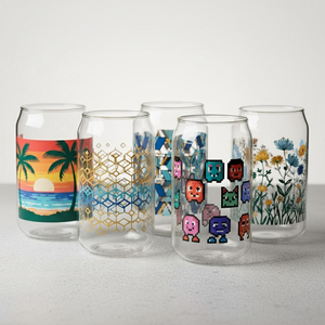 زجاج حائط مزدوج محفور مسبقًا يمكن زجاج بيرة لطيف مع غطاء من الخيزران وماشيات - Product Image 2