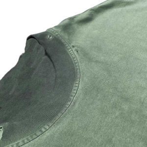 T-shirt Ringer Vintage en Coton Tricoté pour Homme, Effet Délavé au Soleil, Coupe Classique, Impression Sérigraphique, Logo Personnalisé, Écologique - Product Image 3