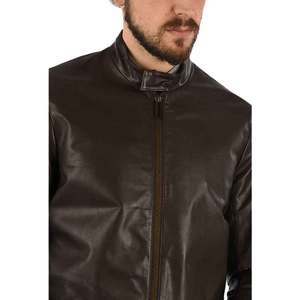 Chaquetas de Cuero de Motociclista Personalizadas de Alta Calidad para Hombre, de Piel de Oveja Genuina, Estilo Bomber de Cuero Puro para Invierno - Product Image 4