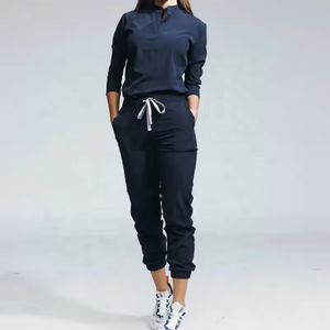 2025 nouveau Style personnalisé imprimé femmes gommages médicaux tissu tissé uniforme d'allaitement avec Logo personnalisé uniformes d'hôpital - Product Image 2