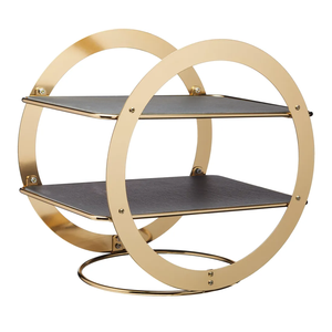 Nouvelle conception en métal laiton gâteau doux support avec la meilleure qualité bon prix excellente qualité forme ronde chocolats biscuits support - Product Image 2