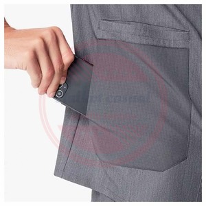 Men Stretch Hospital <b>Scrubs</b> Uniform Sets Unisex Jogging Staff <b>Scrubs</b> <b>Tops</b> Uniform Sets - Product Image 3