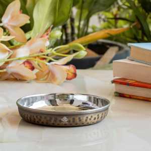 Assiettes Traditionnelles Chinoises en Laiton et Acier pour Riz, Vaisselle de Service pour Restaurants et Hôtels, Assiettes à Fruits et Steaks - Product Image 1