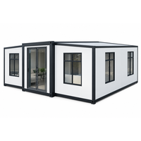 Maison conteneur moderne extensible et pliable 20ft 40ft, villa modulaire préfabriquée de luxe, maison mobile certifiée à installation rapide