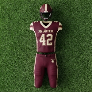 Uniforme de Fútbol Americano Personalizado Color Borgoña, Conjunto de Pantalones Acolchados, Ropa Deportiva para Equipos, Fabricante y Proveedor OEM al por Mayor - Product Image 5