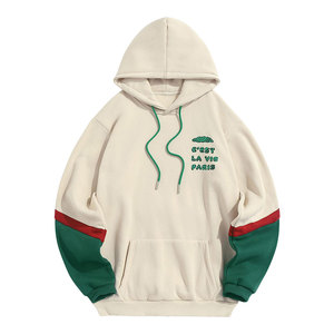 Sweats à capuche surdimensionnés tendance pour hommes meilleure qualité tissage tricoté couleurs unies anti-rétrécissement pas cher service OEM sweats à capuche - Product Image 6