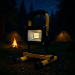 Lámpara de Camping LED Recargable de 10W con Soporte, Proyector Tipo Linterna para Aventuras al Aire Libre - Product Image 3