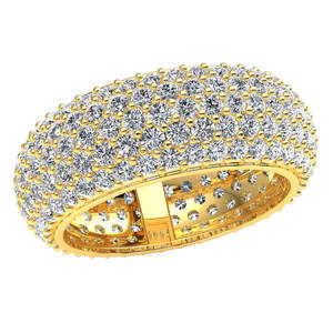 แหวนเพชรแท้1.50CT ความเป็นนิรันดร์แบบคลาสสิกสี FG เทียบกับความบริสุทธิ์14KT ทองสำหรับงานแต่งงานผลิตในอินเดีย - Product Image 2