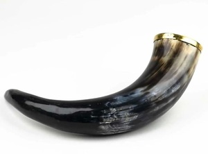 Cuerno vikingo para beber de alta calidad ecológico natural hecho a mano con soporte de cuerno para restaurante y hotel de la India. - Product Image 4