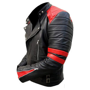 Veste de moto en cuir de vachette véritable de qualité supérieure, coupe-vent, respirante, pour homme, service OEM, prix de gros - Product Image 4