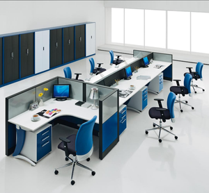 Cubículo de estación de trabajo para 6 personas, muebles de oficina de tamaño estándar con flexibilidad para uso en talleres - Product Image 5