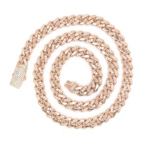 Refinado 14K oro laboratorio cultivado diamante collar E Color redondo brillante corte VVS2 claridad exquisito diseño joyería al por mayor en línea - Product Image 4