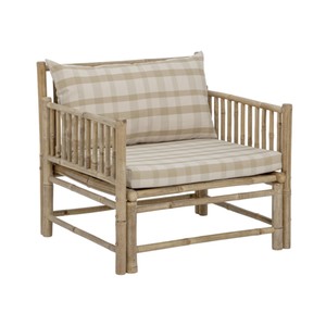 Chaise de salle à manger rustique Boho vintage en bambou pour jardin extérieur salon chambre appartement ou hôtel-fait à la main au Vietnam - Product Image 1